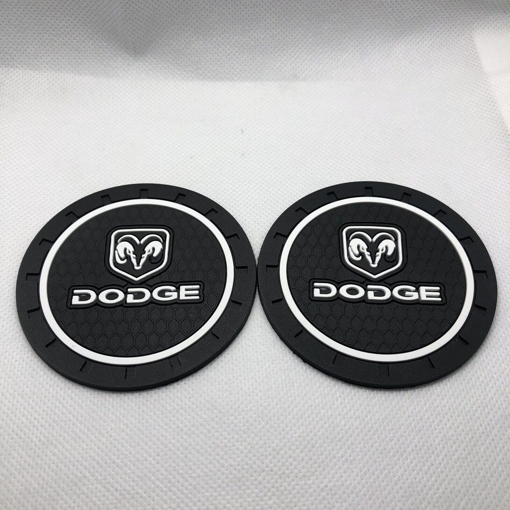 2X Dodge Coaster Insert Silicone Anti Slip Car Cup Holder Accessories Interior